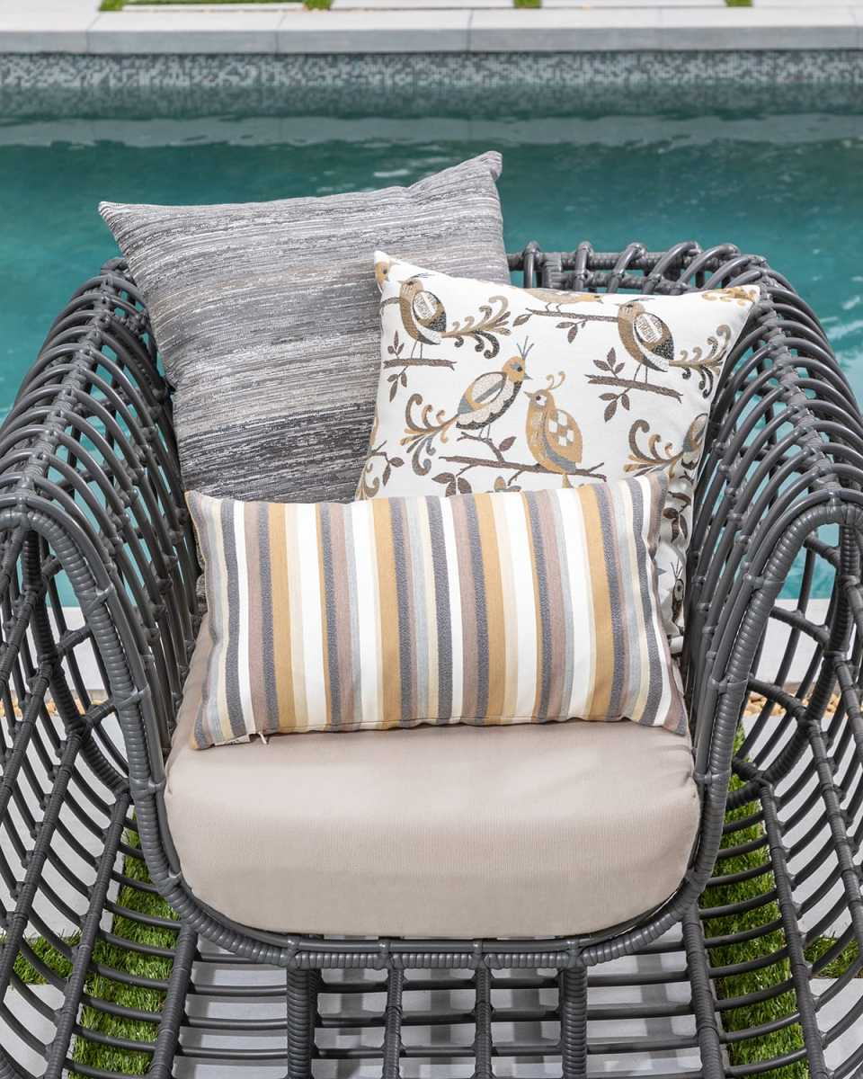 Textured Lumbar Sunbrella Pillow